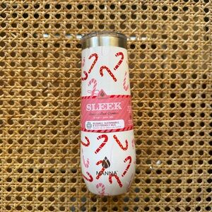 NWT Manna Sleep 9oz Christmas candy cane tumbler